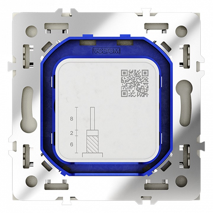 Тв-розетка и sat-розетка оконечная без рамки voltum s70 vls060405