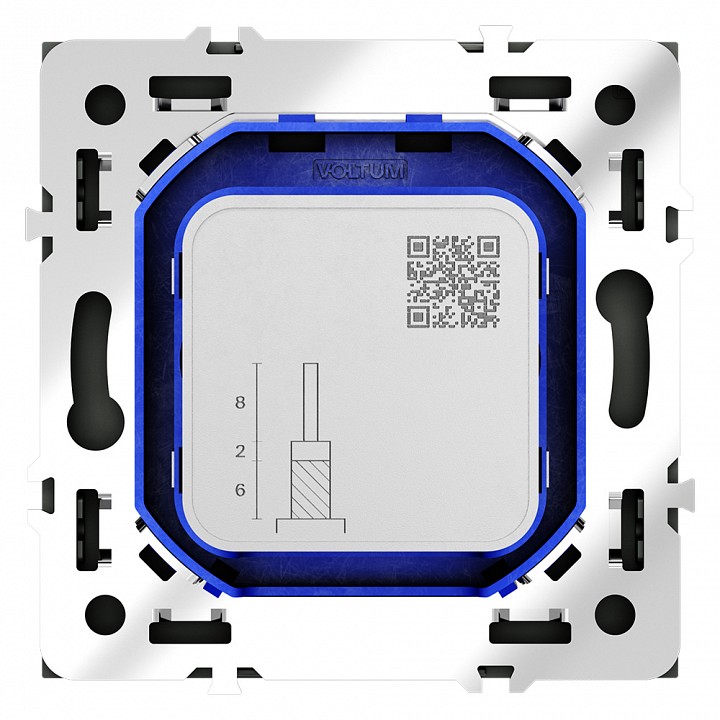 Тв-розетка и sat-розетка оконечная без рамки voltum s70 vls060408