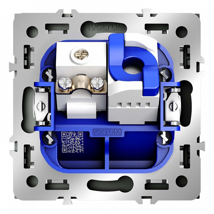 Тв-розетка и розетка ethernet rj-45 без рамки voltum s70 vls060706