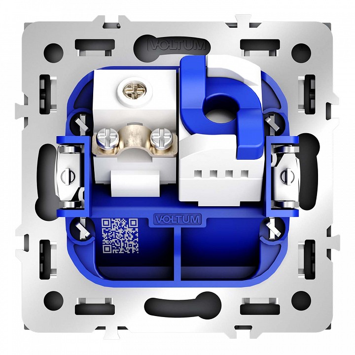 Тв-розетка и розетка ethernet rj-45 без рамки voltum s70 vls060707