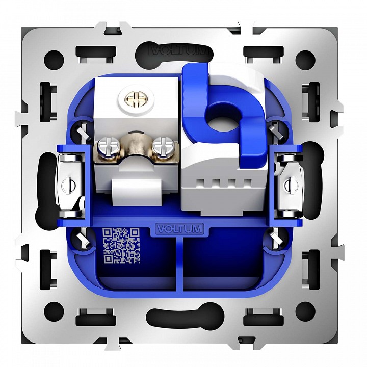 Тв-розетка и розетка ethernet rj-45 без рамки voltum s70 vls060708