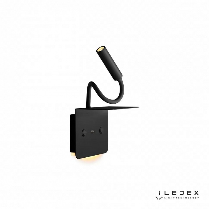 Бра с полкой iledex support 7031c bk