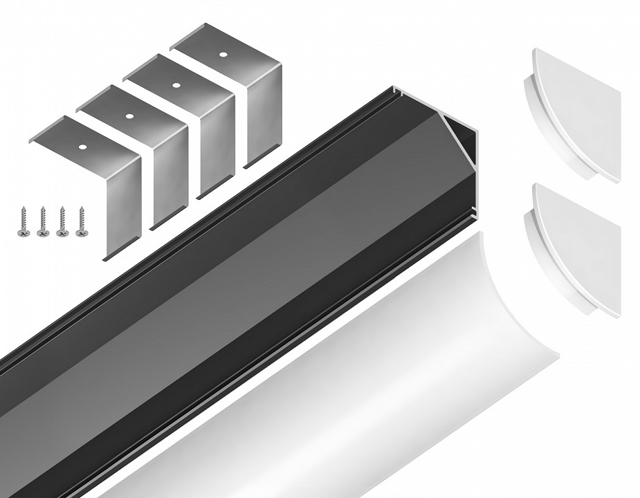 Профиль накладной угловой внутренний ambrella light gp gp2100bk