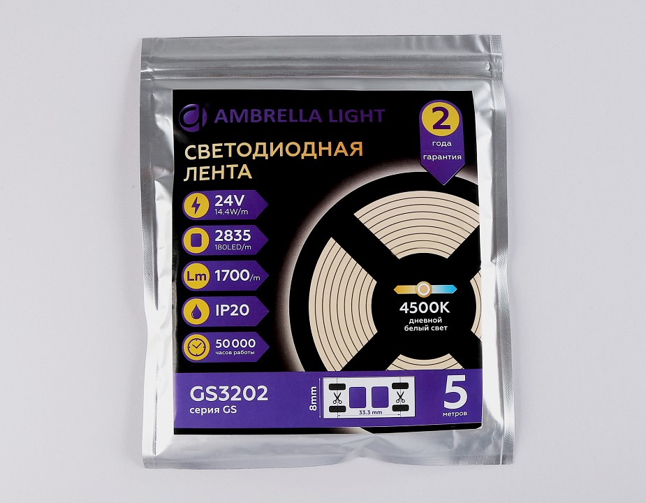 Лента светодиодная ambrella light gs gs3202