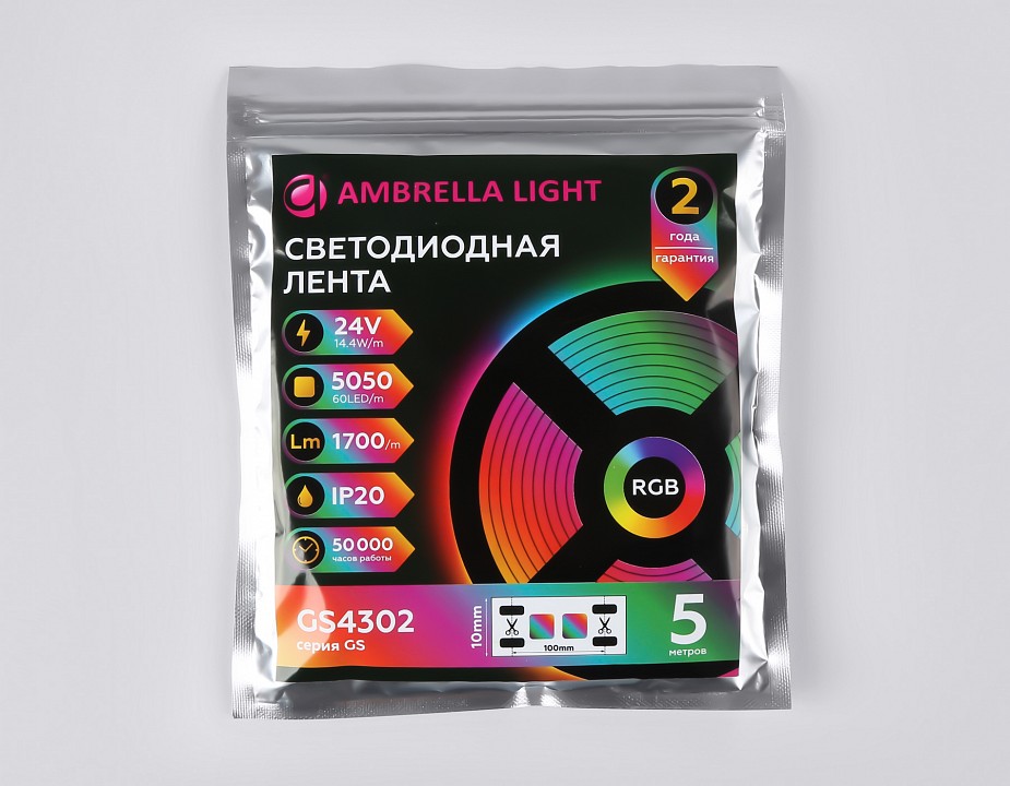 Лента светодиодная ambrella light gs gs4302