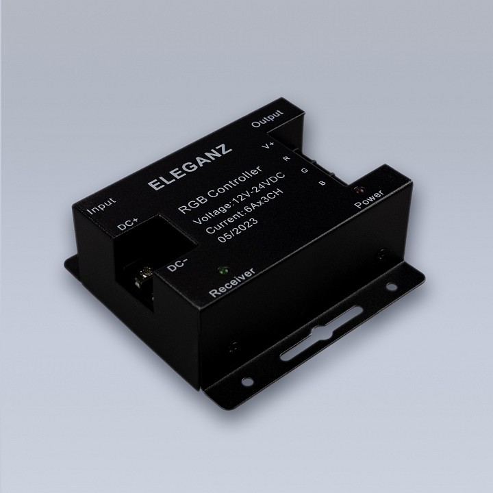 Контроллер-регулятор цвета rgb с пультом ду eleganz  1001