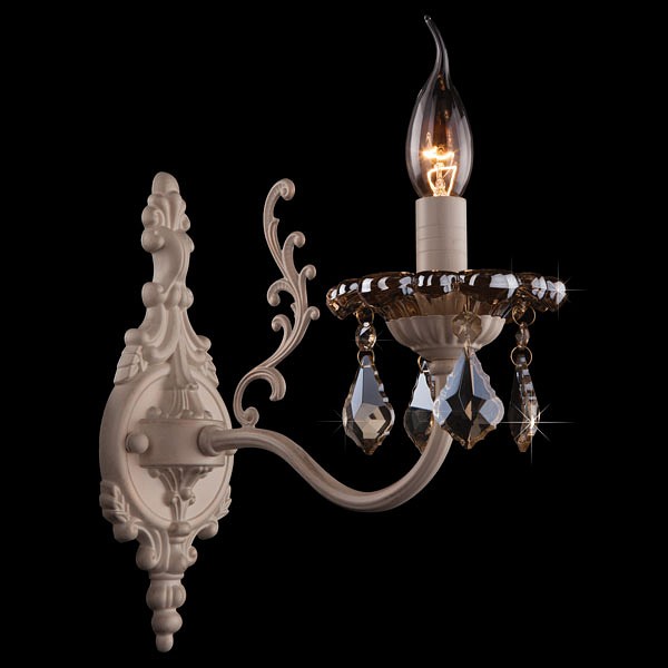 Бра eurosvet elisha 3281/1 белый с золотом/тонированный хрусталь strotskis