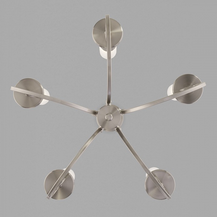 Подвесная люстра eurosvet banci 60117/5 никель