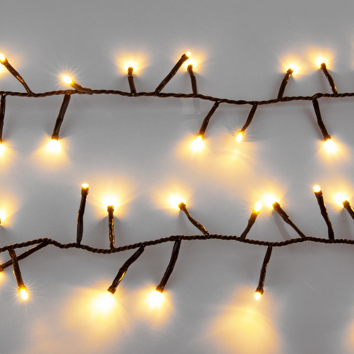 Гирлянда нить eurosvet мишура 400-004 теплый белый