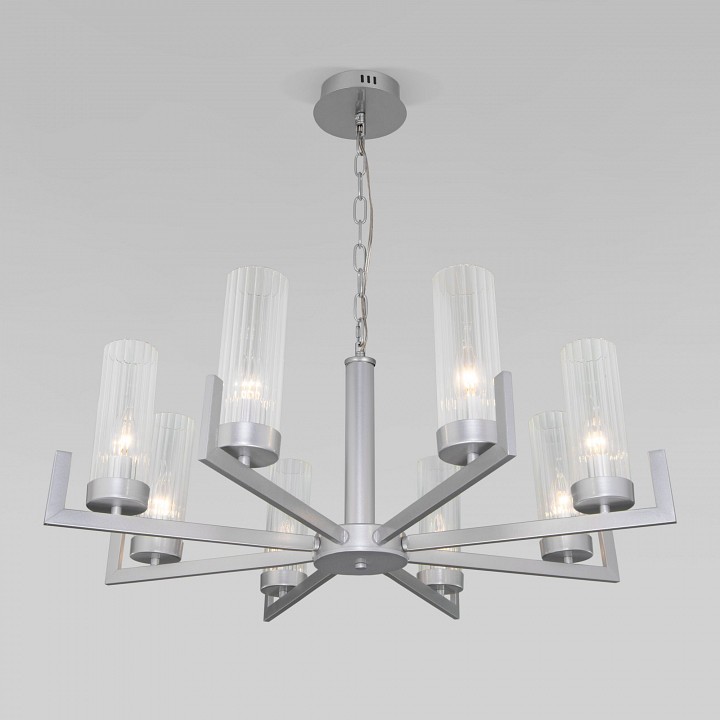 Подвесная люстра eurosvet arganie 60133/8 серебро