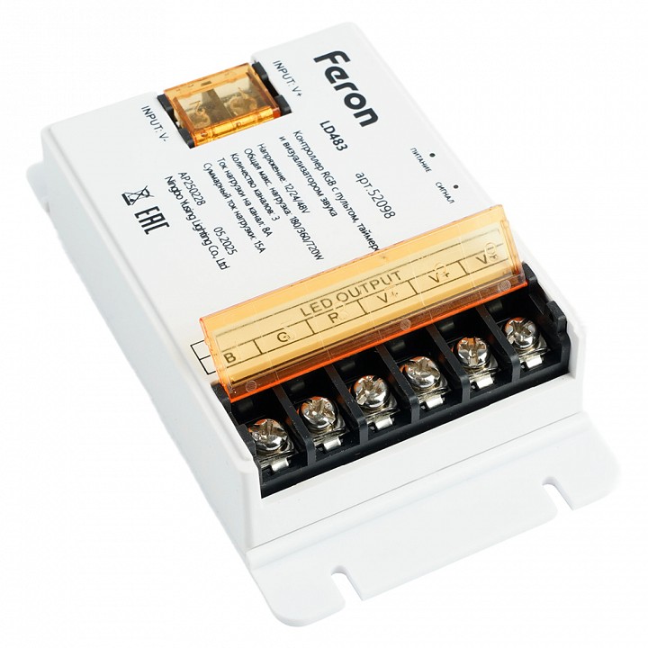 Контроллер-регулятор цвета rgb с пультом ду feron ld483 52098