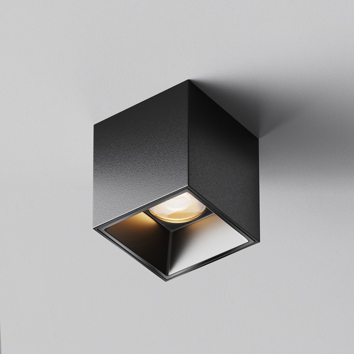 Накладной светильник maytoni technical alfa led c064cl-5w2.7k-sq-b