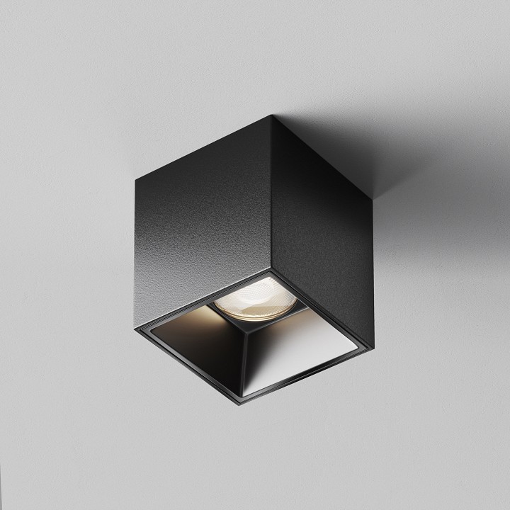 Накладной светильник maytoni technical alfa led c064cl-5w4k-sq-b