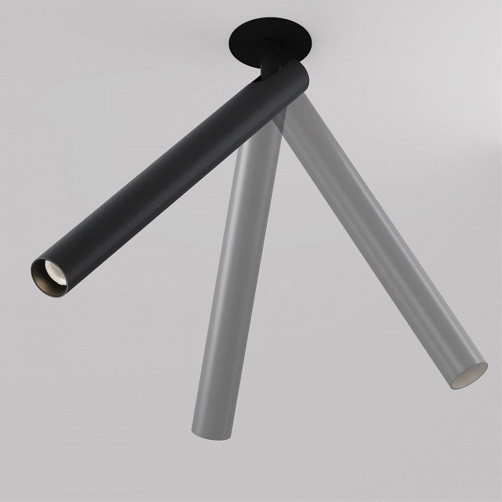 Встраиваемый светильник на штанге maytoni technical focus t c141rs-l300-6w3k-b