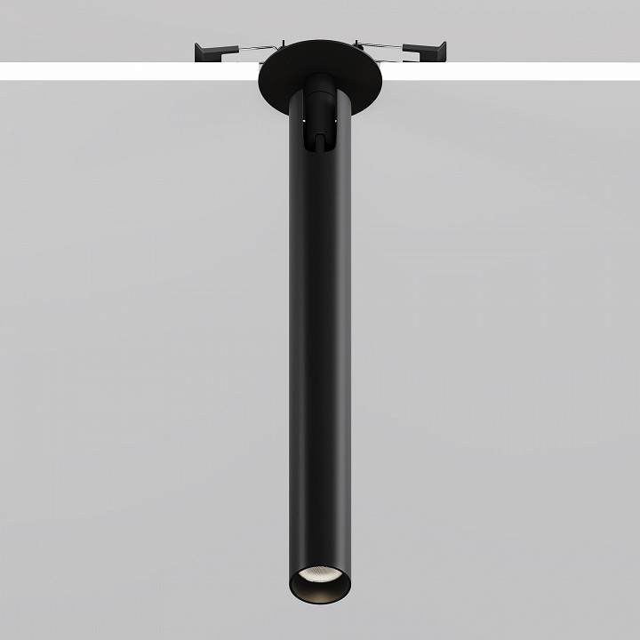 Встраиваемый светильник на штанге maytoni technical focus t c141rs-l300-6w4k-b