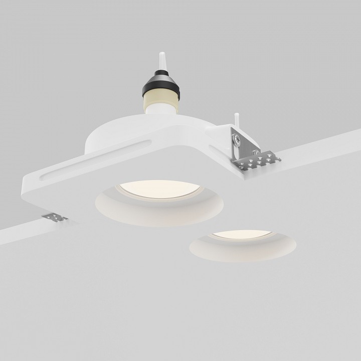 Встраиваемый светильник maytoni technical gyps modern dl002-gu10-02-w