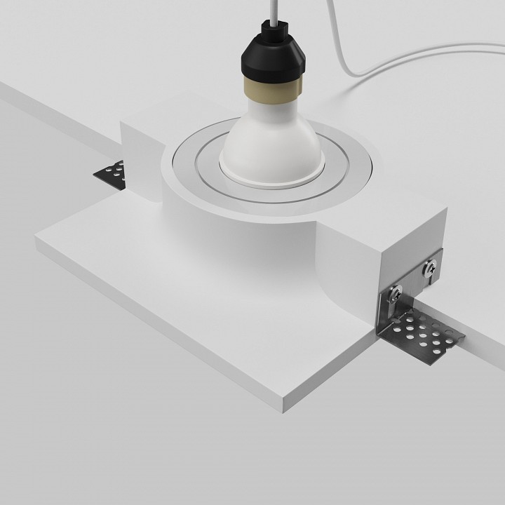 Встраиваемый светильник maytoni technical gyps modern dl006-gu10-rd-w