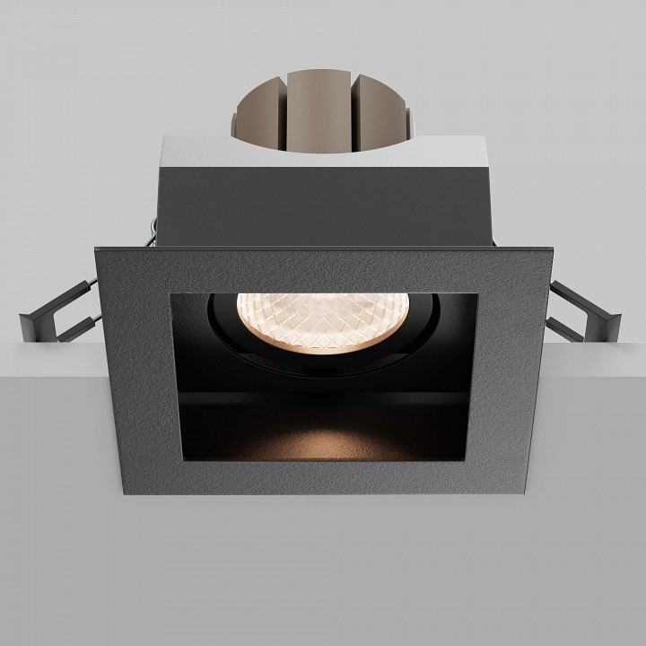 Встраиваемый светильник maytoni technical metal modern dl008-12w2.7-3-4k-b