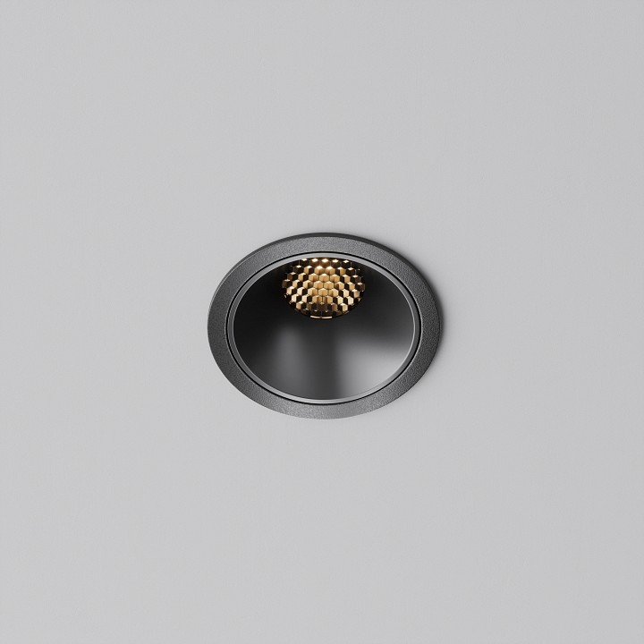 Встраиваемый светильник maytoni technical alfa led dl043-01-10w2.7k-rd-b