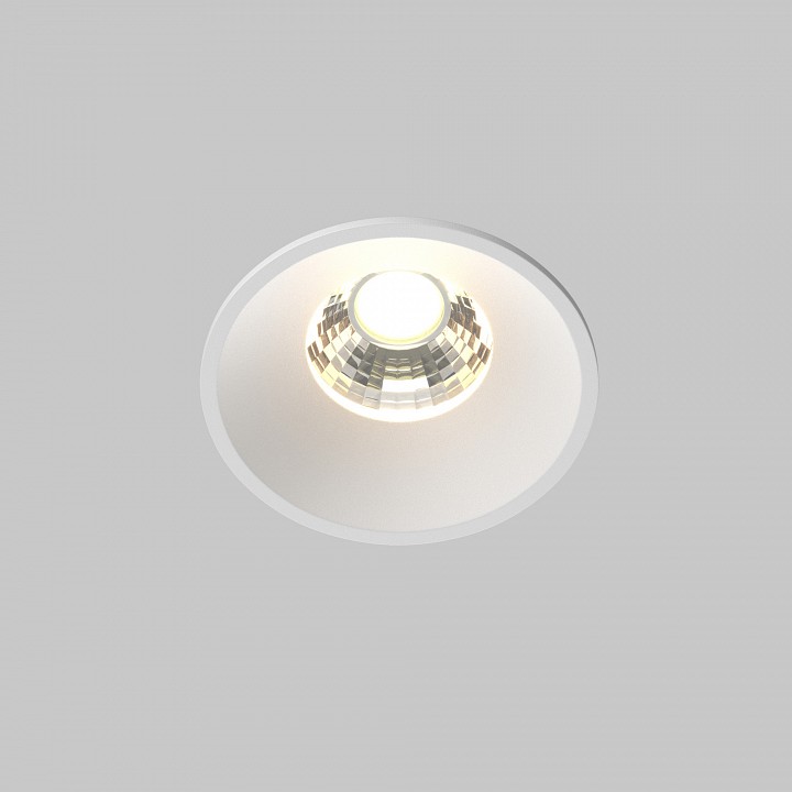 Встраиваемый светильник maytoni technical round dl058-7w3k-w