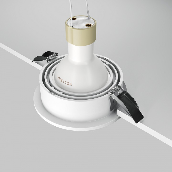 Встраиваемый светильник maytoni technical atom dl113-gu10-01-rd-w