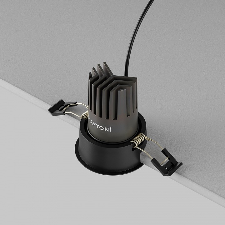 Встраиваемый светильник maytoni technical  dl115-10w-3k-b