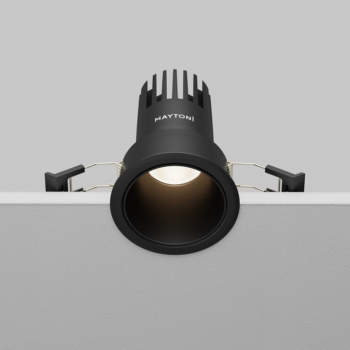 Встраиваемый светильник maytoni technical dip dl116-10w-4k-b