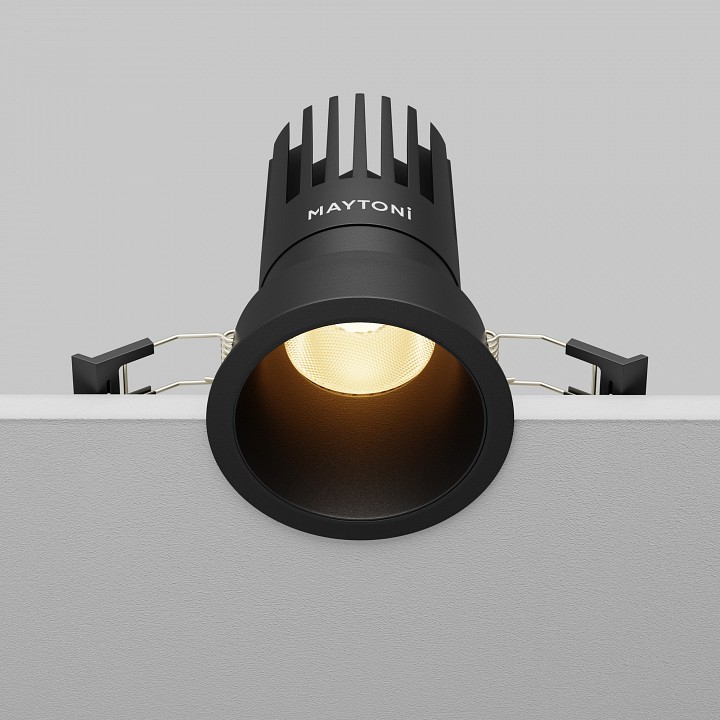 Встраиваемый светильник maytoni technical dip dl118-15w-2.7k-b