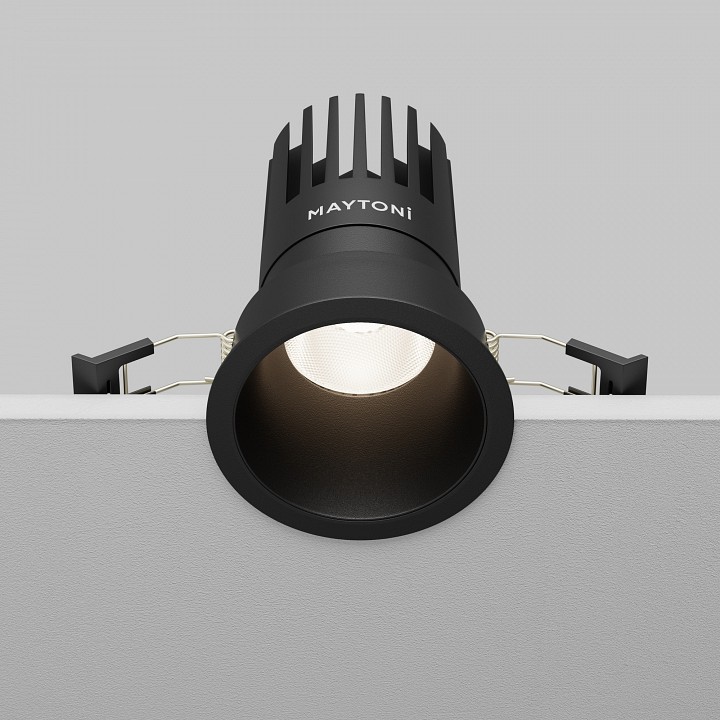 Встраиваемый светильник maytoni technical dip dl118-15w-4k-b