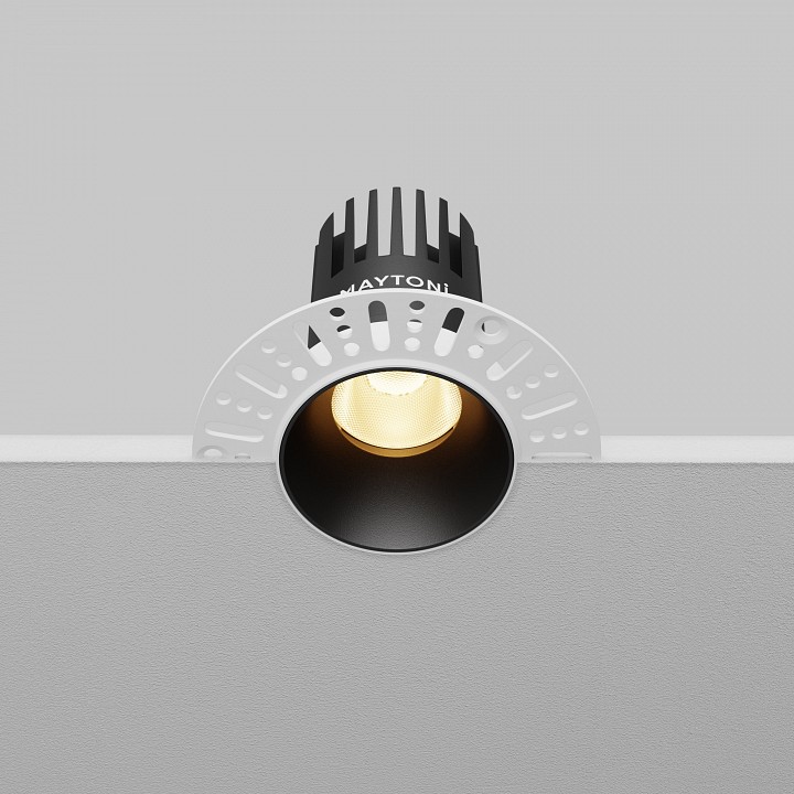 Встраиваемый светильник maytoni technical dip dl119-10w-2.7k-trs-b