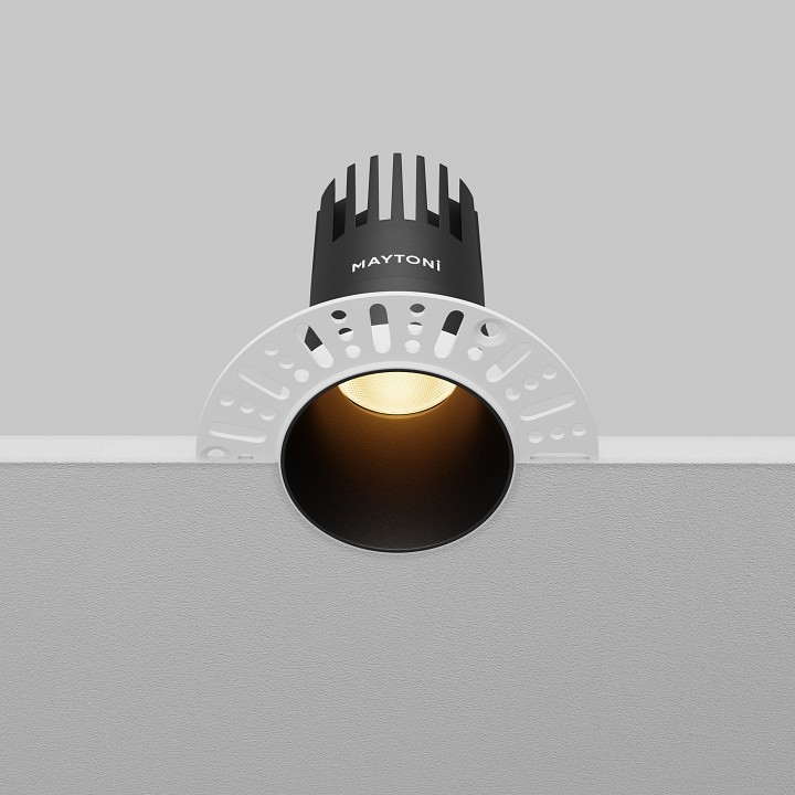 Встраиваемый светильник maytoni technical dip dl120-10w-2.7k-trs-b