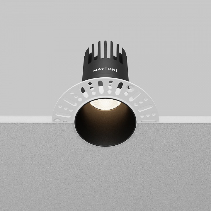 Встраиваемый светильник maytoni technical dip dl120-10w-4k-trs-b