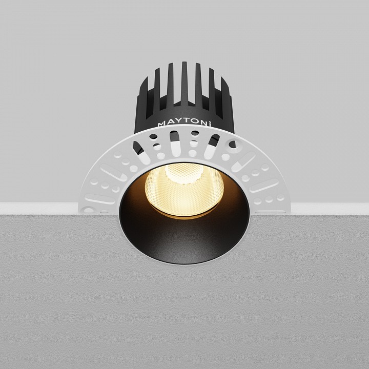 Встраиваемый светильник maytoni technical dip dl121-15w-2.7k-trs-b
