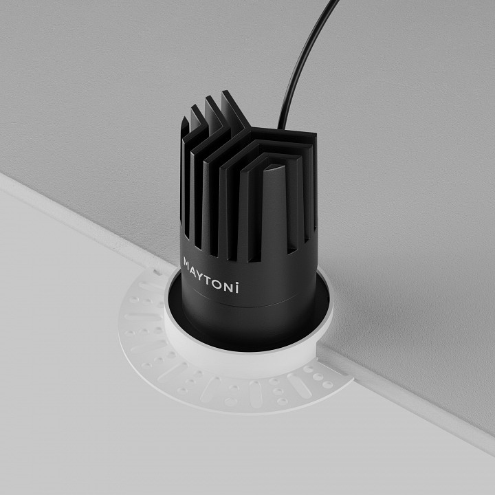 Встраиваемый светильник maytoni technical dip dl121-15w-4k-trs-b