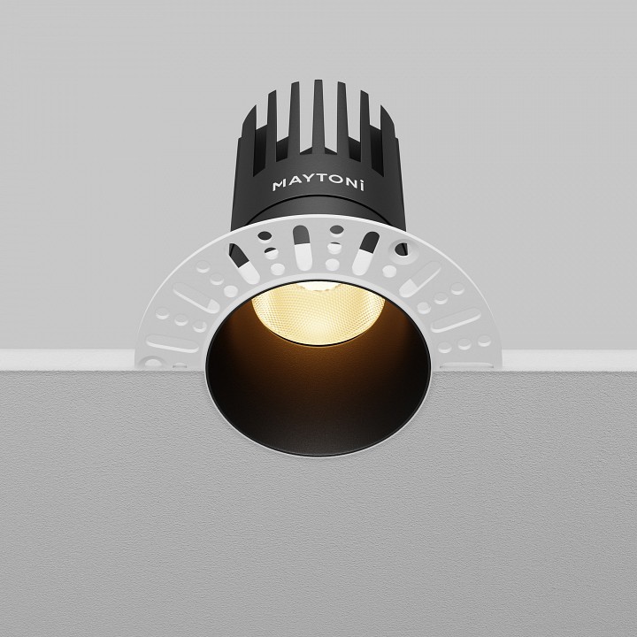 Встраиваемый светильник maytoni technical dip dl122-15w-2.7k-trs-b