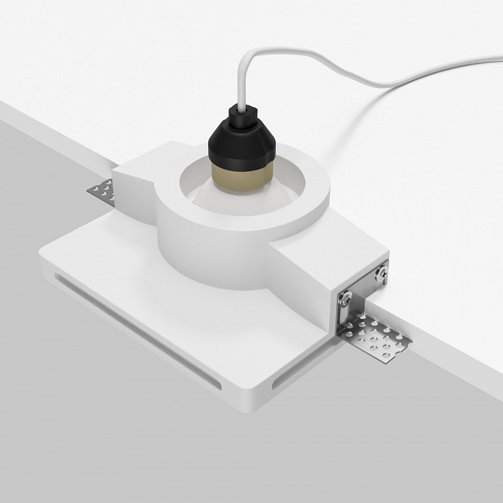 Встраиваемый светильник maytoni technical gyps modern dl124-gu10-01-trs-w