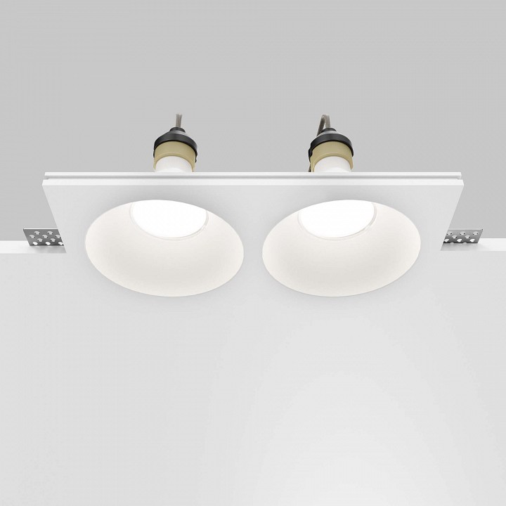 Встраиваемый светильник maytoni technical gyps modern dl129-gu10-02-w