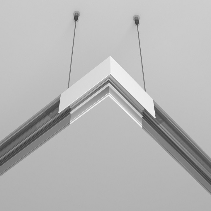 Соединитель угловой l-образный для треков накладных maytoni technical accessories for tracks exility tra034hcl-41w