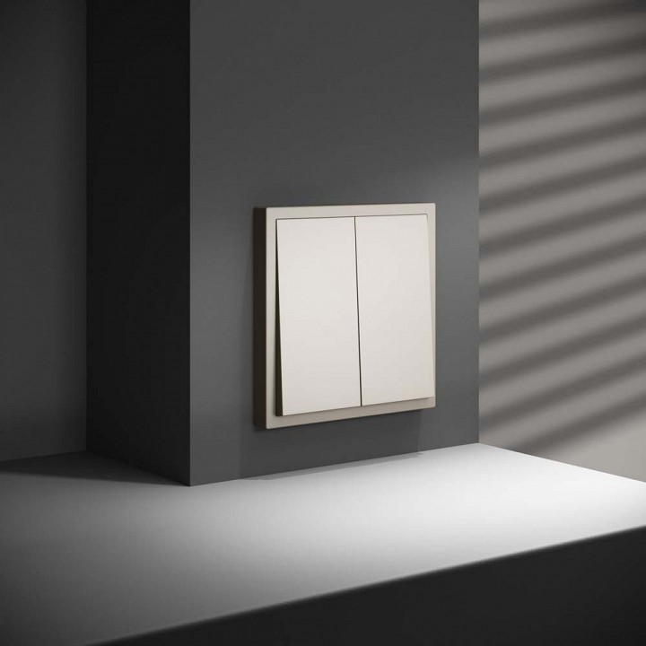 Переключатель перекрестный двухклавишный без рамки voltum s70 vls020503