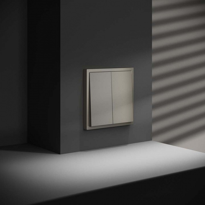 Переключатель перекрестный двухклавишный без рамки voltum s70 vls020504