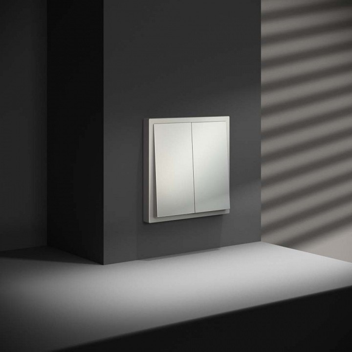 Переключатель перекрестный двухклавишный без рамки voltum s70 vls020505