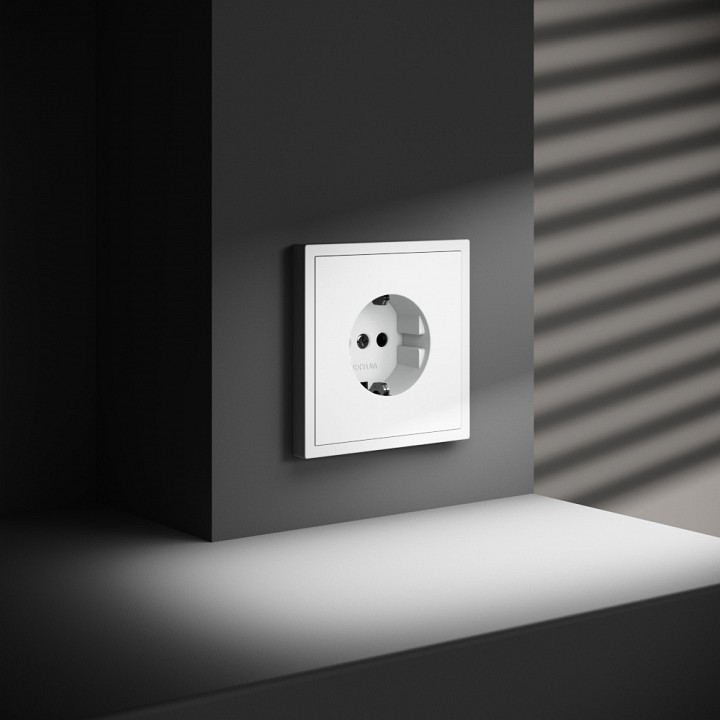 Розетка с заземлением, Без рамки voltum s70 vls040102