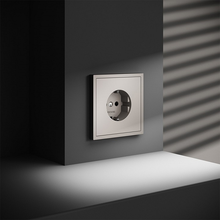 Розетка с заземлением, Без рамки voltum s70 vls040103