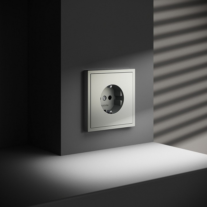 Розетка с заземлением, Без рамки voltum s70 vls040105