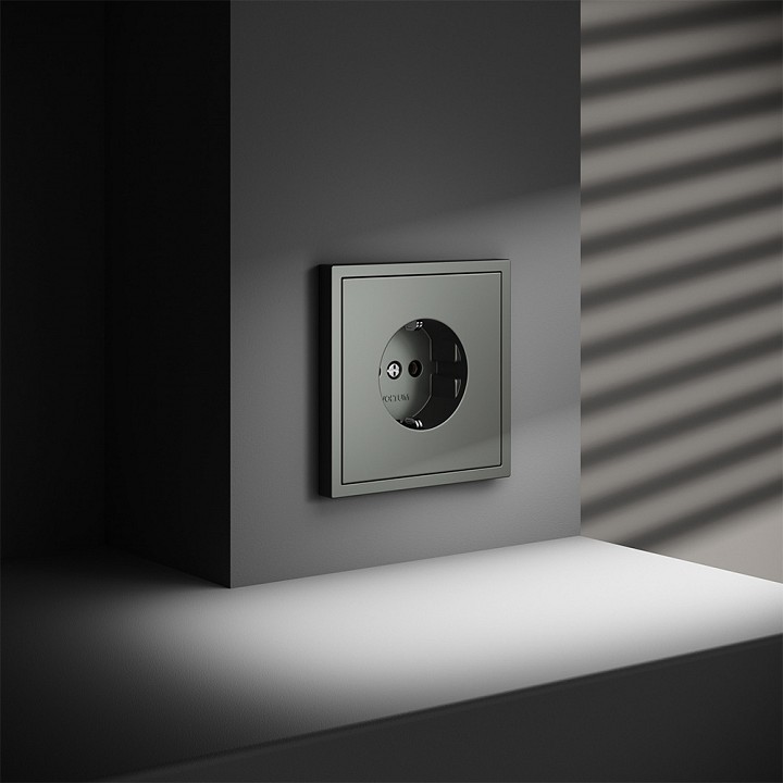 Розетка с заземлением, Без рамки voltum s70 vls040106