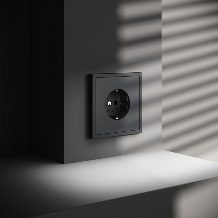 Розетка с заземлением, Без рамки voltum s70 vls040107