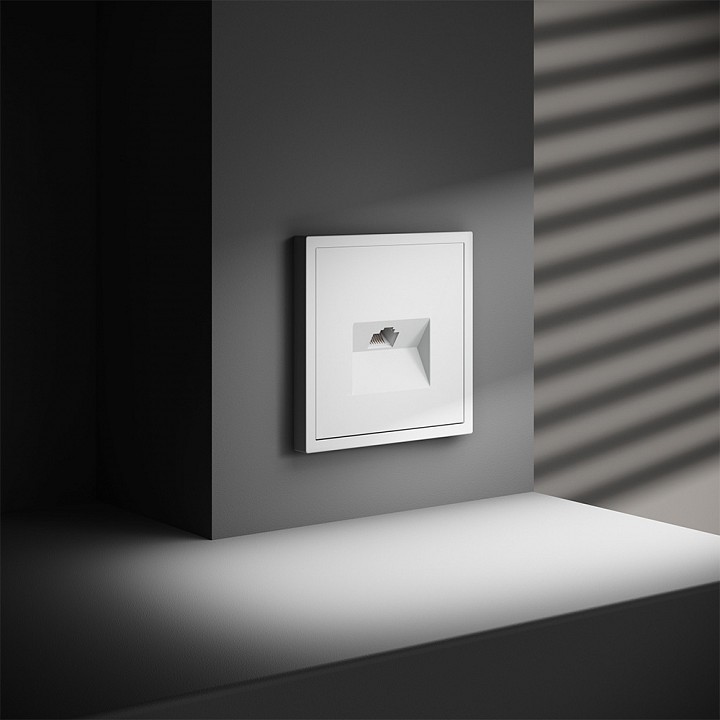 Розетка ethernet rj-45 без рамки voltum s70 vls060102