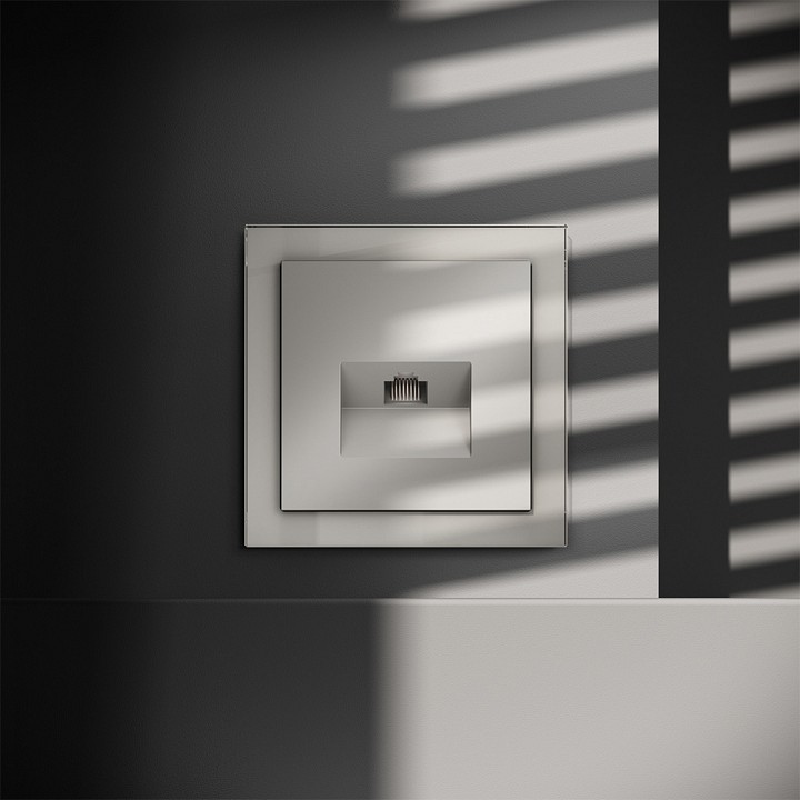 Розетка ethernet rj-45 без рамки voltum s70 vls060103