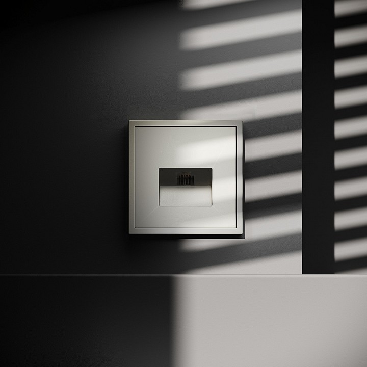 Розетка ethernet rj-45 без рамки voltum s70 vls060104