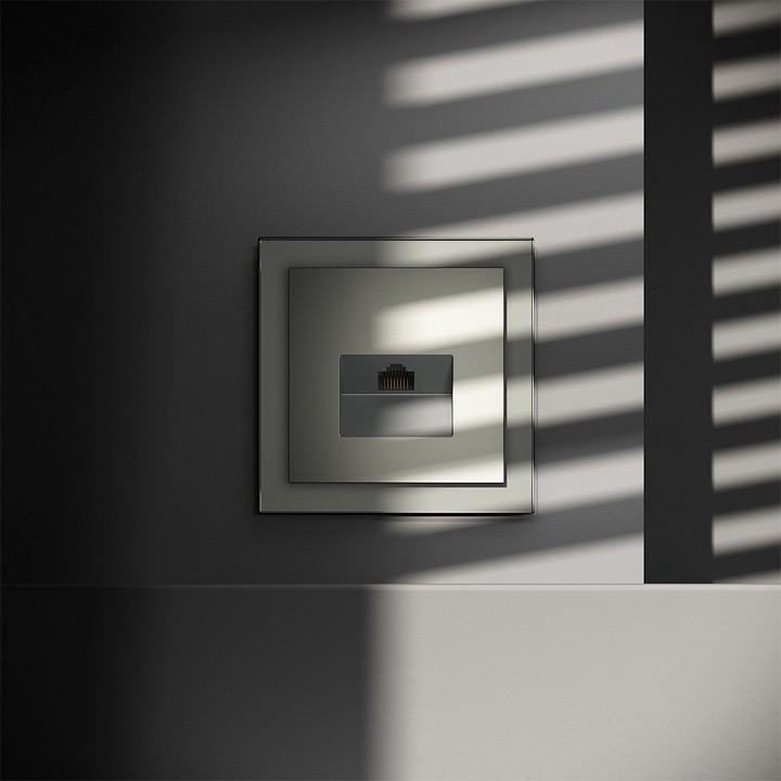 Розетка ethernet rj-45 без рамки voltum s70 vls060105